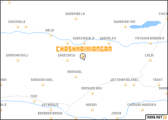 map of Chashma-i-Miāngān