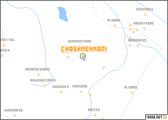 map of Chashmeh Mārī