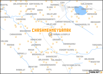 map of Chashmeh Meydānak