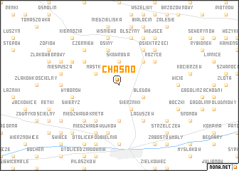 map of Chąśno