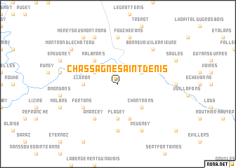 map of Chassagne-Saint-Denis