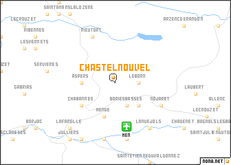 map of Chastel-Nouvel