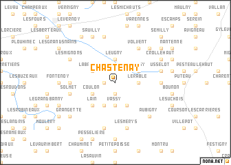 map of Chastenay