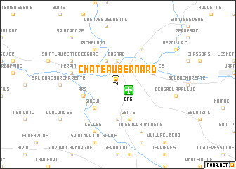 map of Châteaubernard