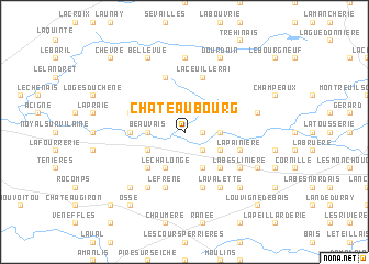 map of Châteaubourg