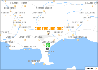 map of Châteaubriand