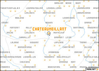 map of Châteaumeillant