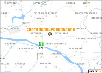 map of Châteauneuf-de-Gadagne