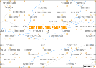 map of Châteauneuf-du-Faou