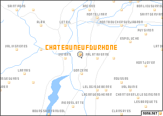 map of Châteauneuf-du-Rhône