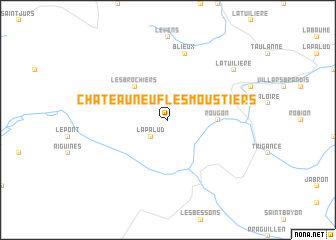 map of Châteauneuf-les-Moustiers