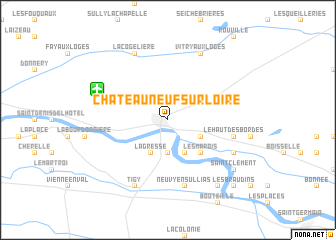 map of Châteauneuf-sur-Loire