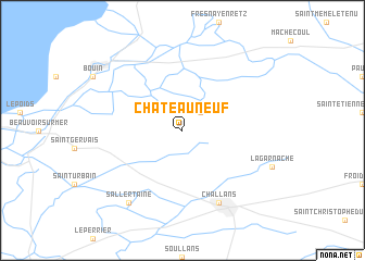 map of Châteauneuf