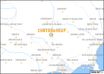 map of Châteauneuf