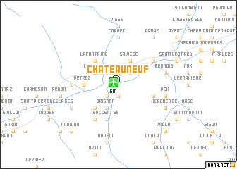 map of Châteauneuf