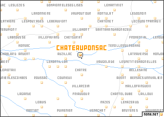 map of Châteauponsac