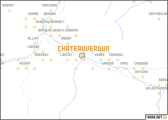 map of Château-Verdun