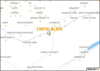 map of Châtelblanc