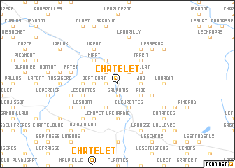 map of Châtelet