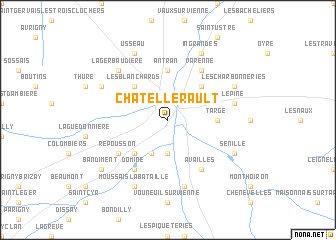 map of Châtellerault