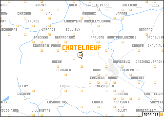 map of Châtelneuf