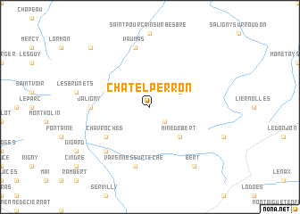 map of Châtelperron