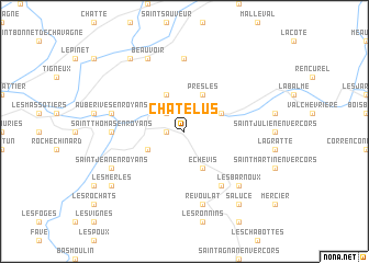 map of Châtelus