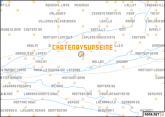 map of Châtenay-sur-Seine