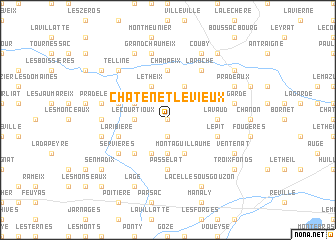 map of Châtenet-le-Vieux