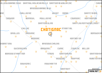 map of Châtignac