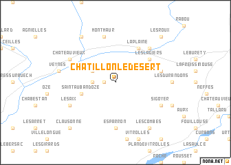 map of Châtillon-le-Désert