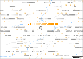 map of Châtillon-sous-Maiche