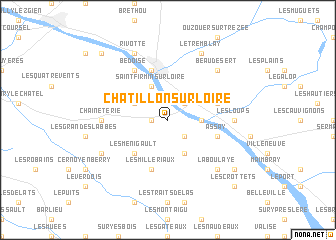 map of Châtillon-sur-Loire
