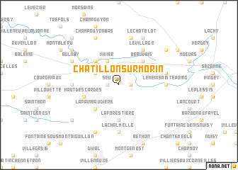 map of Châtillon-sur-Morin