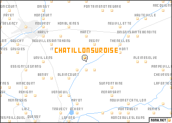 map of Châtillon-sur-Oise