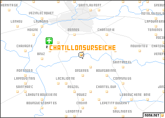map of Châtillon-sur-Seiche