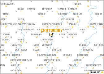 map of Châtonnay