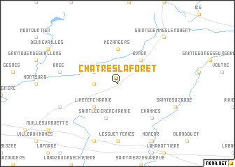 map of Châtres-la-Forêt