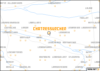 map of Châtres-sur-Cher