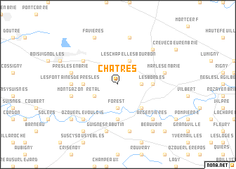map of Châtres