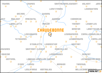 map of Chaudebonne