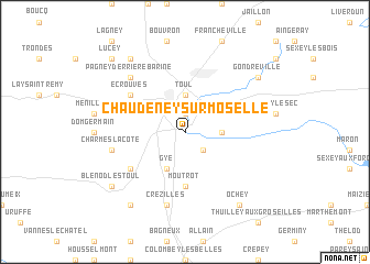 map of Chaudeney-sur-Moselle
