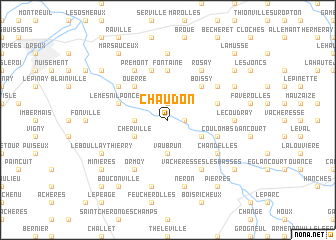 map of Chaudon