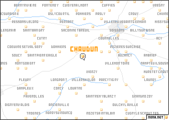 map of Chaudun