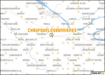 map of Chaufour-lès-Bonnières