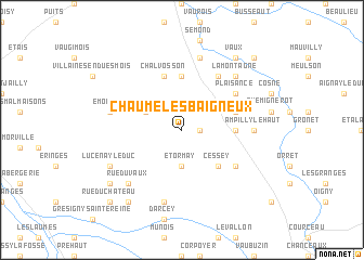 map of Chaume-lès-Baigneux