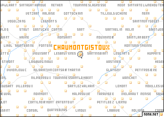 map of Chaumont-Gistoux