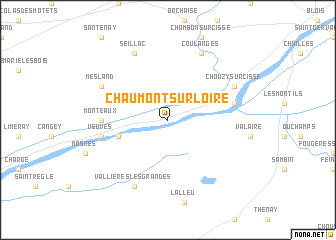 map of Chaumont-sur-Loire