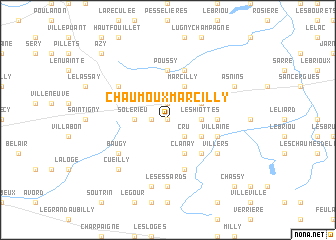 map of Chaumoux-Marcilly