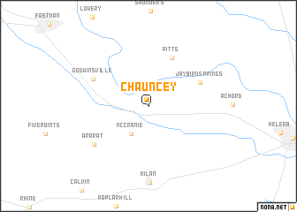 map of Chauncey